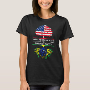 T-shirt American Grosse Avec Racines Brésiliennes Usa Drap