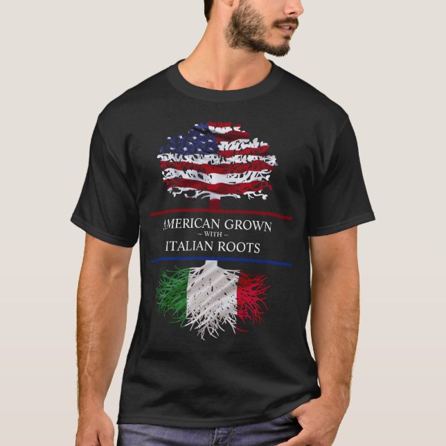 T-shirt American Grosse avec racines italiennes (Devant)