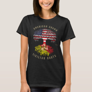 T-shirt American Grosse avec racines siciliennes Sicile Ma