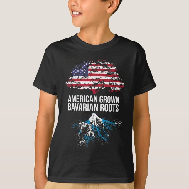 T-shirt American Grosses avec racines bavaroises - Bavière (Devant)