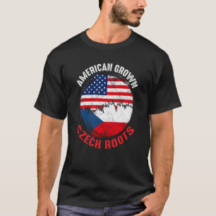 T-shirt American Grotte tchèque Racines drapeaux Vintages