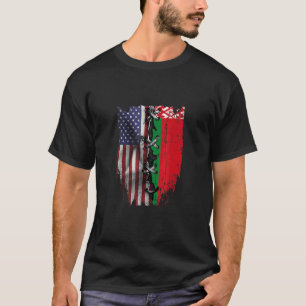 T-shirt American Grown Belarusian Roots USA Belarus Flag