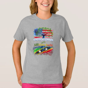 T-shirt American Grown - Kittitian Roots Kids Tee