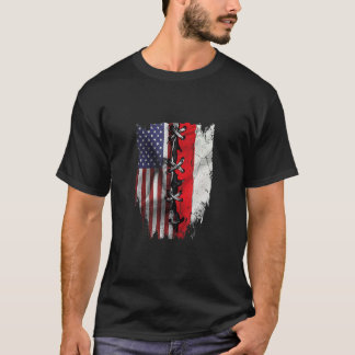 T-shirt American Grown Polish Roots USA Poland Flag