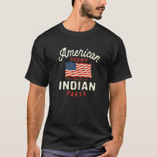 T-shirt American Grown with Indian Parts Patriotic Nationa