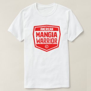 T-shirt American Mangia Warrior - avec logo du Bouclier no