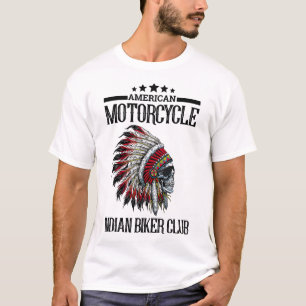 T-shirt American Motorcycle Indian Biker Club Shirt Motorc