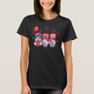 T-shirt American Patriotic Gnomes USA Independence Day 4e