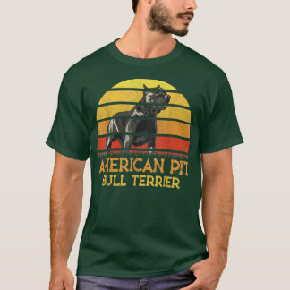 T-shirt American Pit Bull Terrier Dog Lovers Sunset Dad Mo