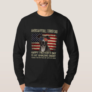 T-shirt American Pit Bull Terrier Papa Bonne Fête des père
