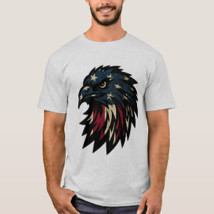 T-shirt American Pride, Aigle bleu rouge patriotique