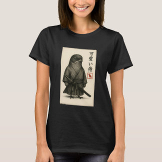 T-shirt American Robin Samurai Ink Art Sumi-e Style Novelt