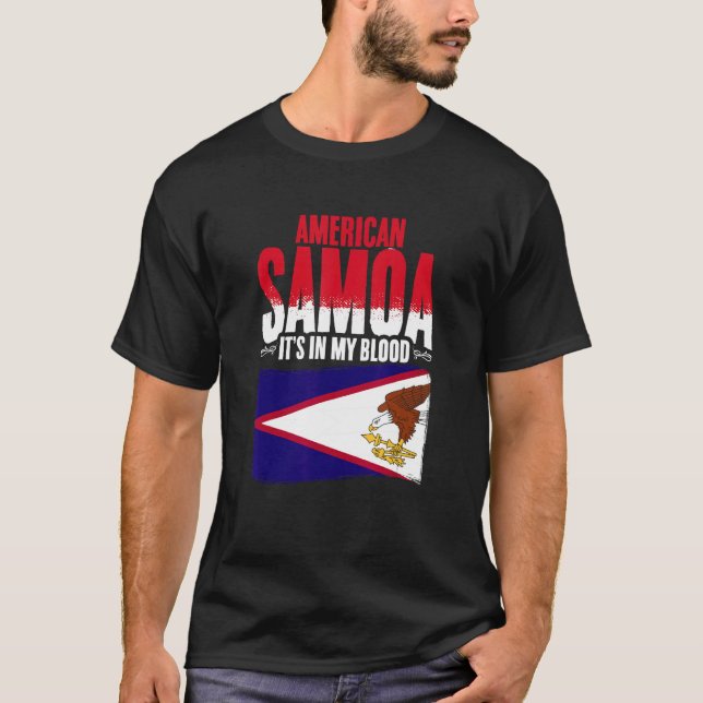 T-shirt American Samoa In My Blood Samoa Pride Roots Ameri (Devant)