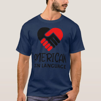 T-shirt American Sign Language ASL design with heart hands