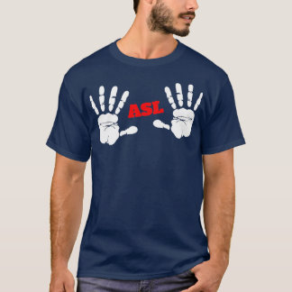 T-shirt American Sign Language ASL - empreintes de concept