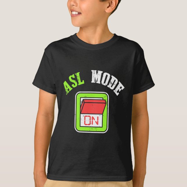 T-shirt American Sign Language Asl Im Deaf Awareness  (Devant)