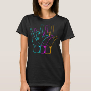 T-shirt American Sign Language I Love You ASL