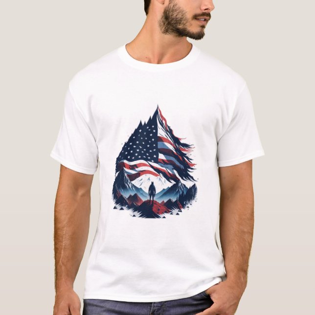 t-shirt american soldier wallpaper american flag (Front)