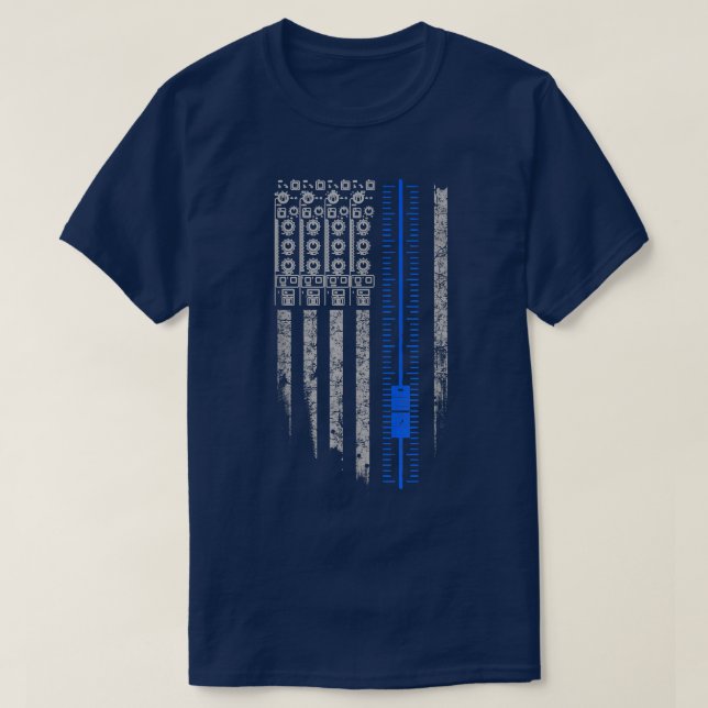 T-shirt American Sound Guy Front bleu  (Design devant)