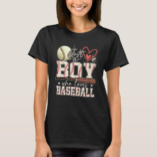 T-shirt American Sport Men Just A Boy Who Loves Baseball G