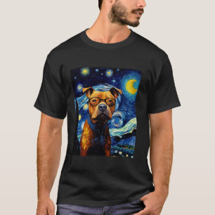 T-shirt American Staffordshire Terrier Dog Starry Night Me
