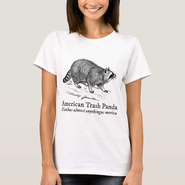 T-shirt American Trash Panda Funny Raccoon Animaux de (Devant)