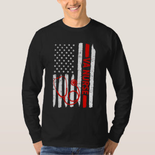 T-shirt American VA Nurse Stethoscope Cool Black History M