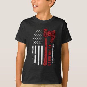 T-shirt American Viking Axe Flag