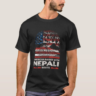 T-shirt American with Nepali Roots Patriotic Nepal Patriot