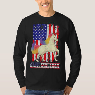 T-shirt Américorn 4 juillet coloré Unicorn Usa Drapeau Pa