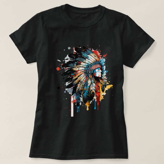 T-shirt Amérindien Dreamcatcher Indian Design 22 (Design devant)