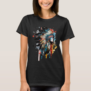 T-shirt Amérindien Dreamcatcher Indian Design 22