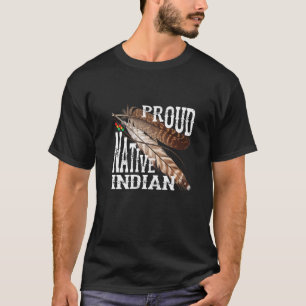 T-shirt Amérindien Fier Indien Amérindien Plumes  1