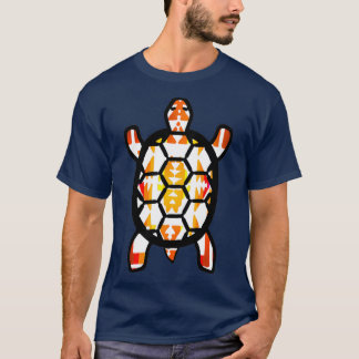 T-shirt Amérindien Noir Blanc Couleur Feu Turtle Desi