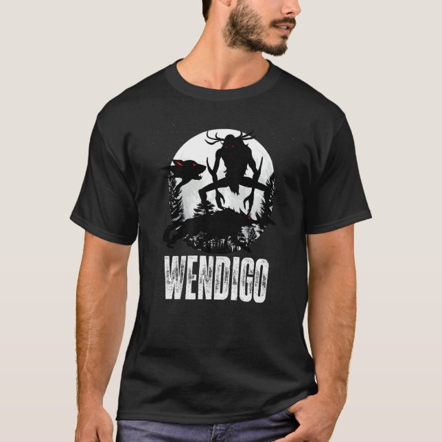 T-shirt Amérindien Wendigo Monster Skinwalker Maux H (Devant)
