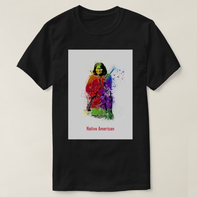 T-shirt Amérindiens d'origine américaine Amérique (Design devant)