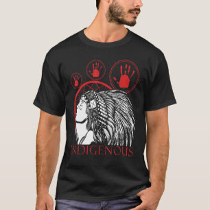 T-shirt Amérindiens Red Hand Indien T