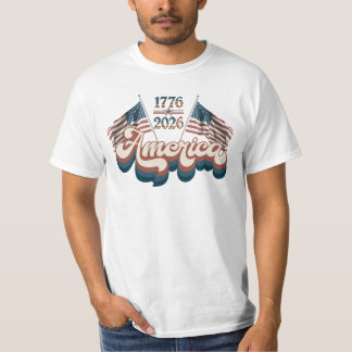 T-shirt Amérique 1776–2026, Patriotique, États-Unis 250 An