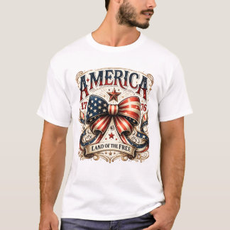 T-shirt Amérique 1776 – Terre de liberté | Vintage Patriot