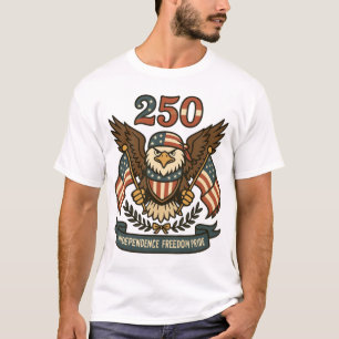 T-shirt Amérique 250 Aigle chauve Patriotique