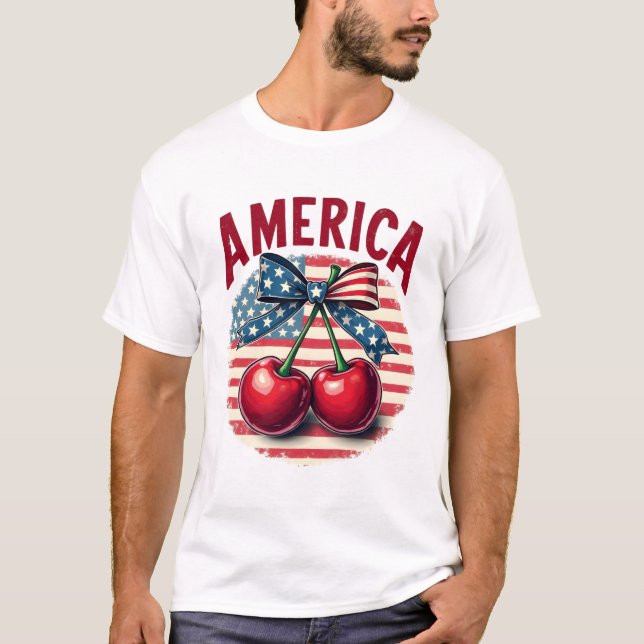 T-shirt Amérique 4 juillet (Devant)