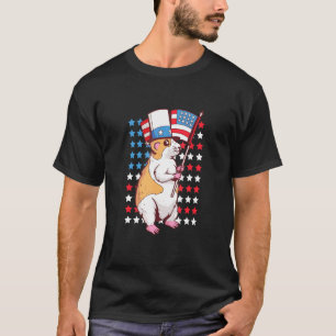T-shirt Amérique 4 juillet États-Unis Patriotique Hamster 