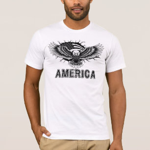 T-shirt Amérique, aigle Drapeau Américain