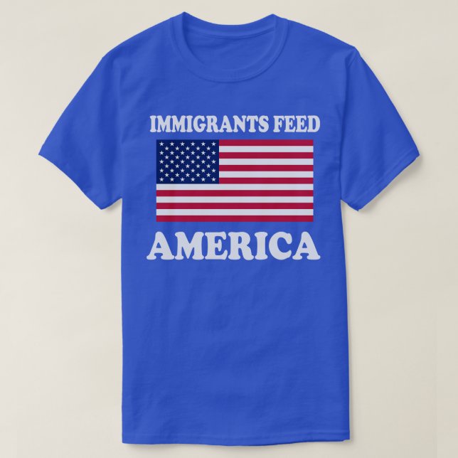 T-shirt Amérique Amérique nourrie par les immigrants USA (Design devant)