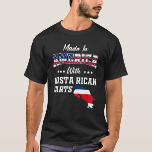 T-shirt Amérique Costa Rica Parties Costa Rica Carte Costa