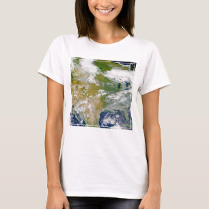 T-shirt Amérique Du Nord Avec Fumée Visible Dans Les Endro