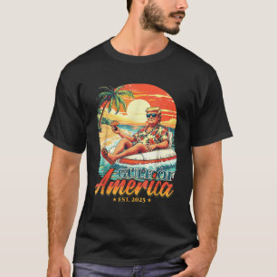 T-shirt Amérique Golfe Trump 2024 Retro Beach Usa America