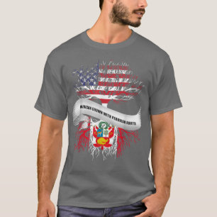 T-shirt Amérique grandit avec des racines péruviennes Péro