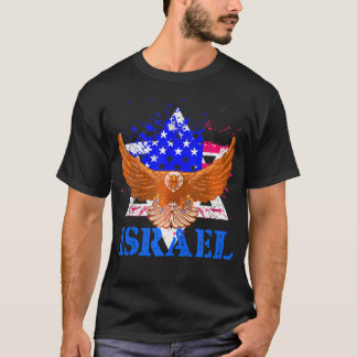 T-shirt Amérique juive patriotique États-Unis Drapeau Isra