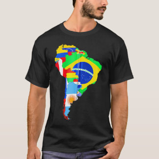 T-shirt Amérique latine Amérique du Sud Continent Carte In